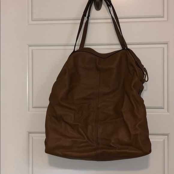 Camel leather shoulder bag - Picture 2 of 3